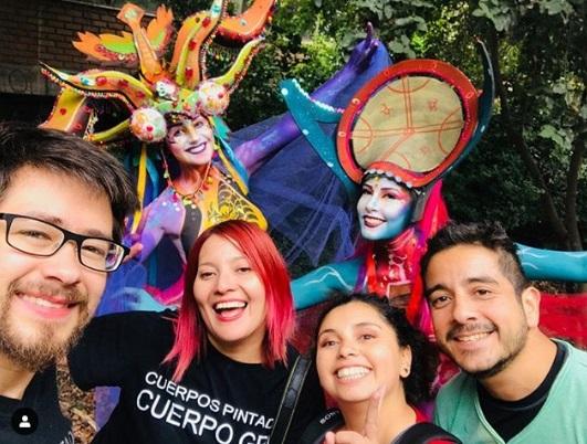 El equipo de Cuerpos Pintados Cuerpo Gris de Chile, está conformado por los artistas que maquillan, las fotógrafos y modelos.