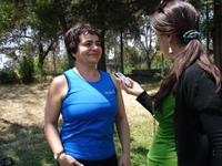 María elena Anriquez, de la Facultad de Medicina Sede Norte. "Es muy entretenido, lo pasamos muy bien".