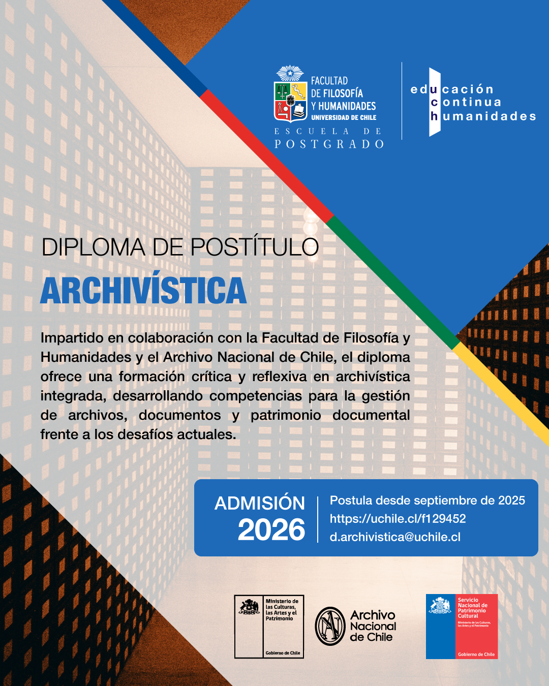 Diploma de Postítulo en Archivística 2026
