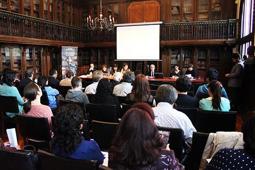 La presentación se realizó en la Sala Ercilla de la Biblioteca Nacional