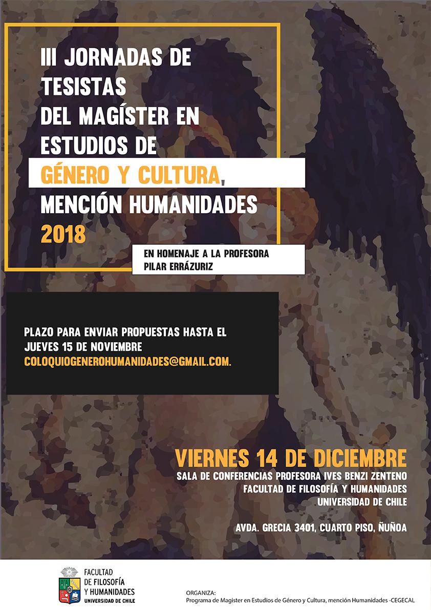 Convocatoria Terceras Jornadas de Tesistas Magíster en Estudios de Género y Cultura