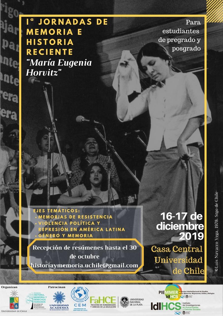 Primeras Jornadas de Memoria e Historia Reciente "María Eugenia Horvitz"