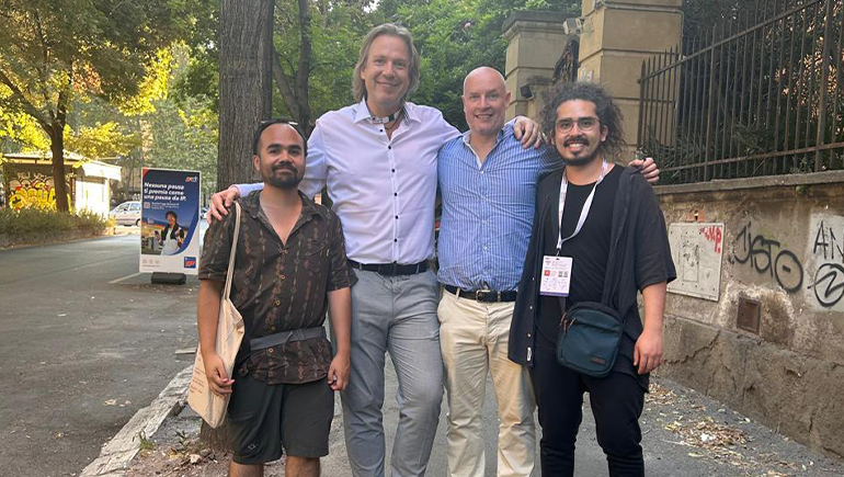 Nicolás Rojas, Stefan L. Sorgner, Alexander Thomas y Juan Jaña