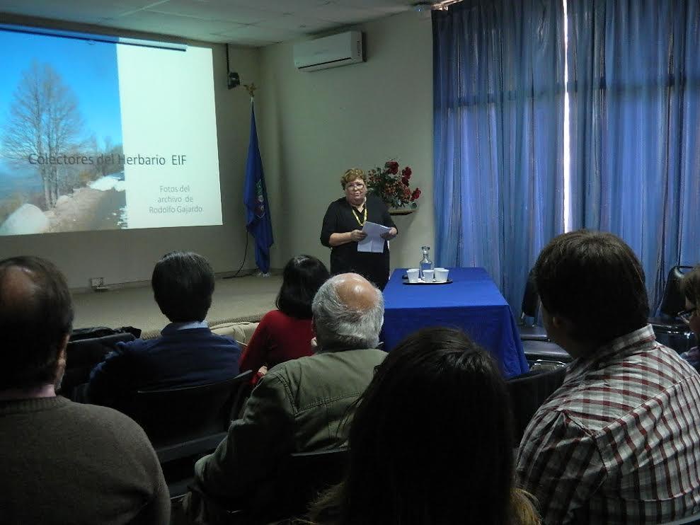 La esposa y compañera del Prof. Rodolfo Gajardo, la ex Profesora de la Facultad, María Teresa Serra.