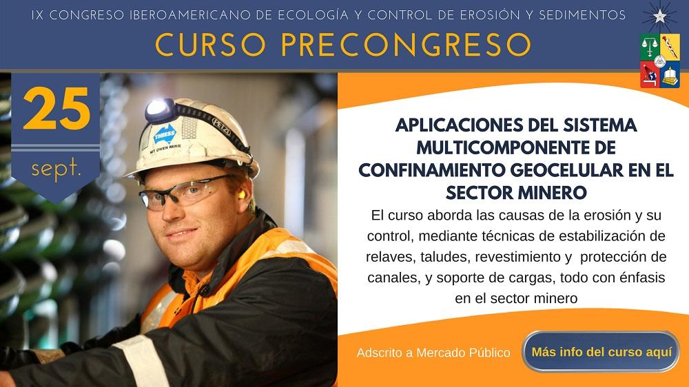 Se efectuarán 10 cursos Pre-Congreso especializados en diversas temáticas relacionadas con restauración de zonas erosionadas.