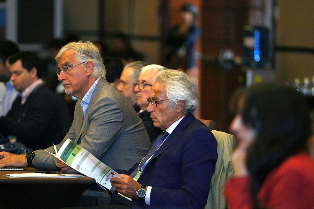 Expertos de varios países latinoamericanos europeos participaron del congreso, en la imagen los Dres. Giuseppe Arduino de Italia y Luis Chicharo de Portugal.