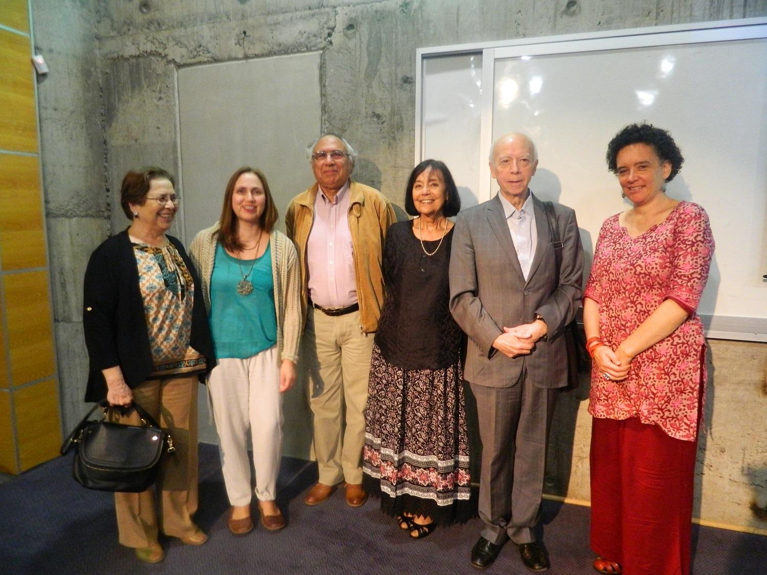 Parte del equipo fundador de la maestría junto a la expositora, la Dra. María Luisa Eschenhagen y la coordinadora del Magíster, Dra. Claudia Cerda.
