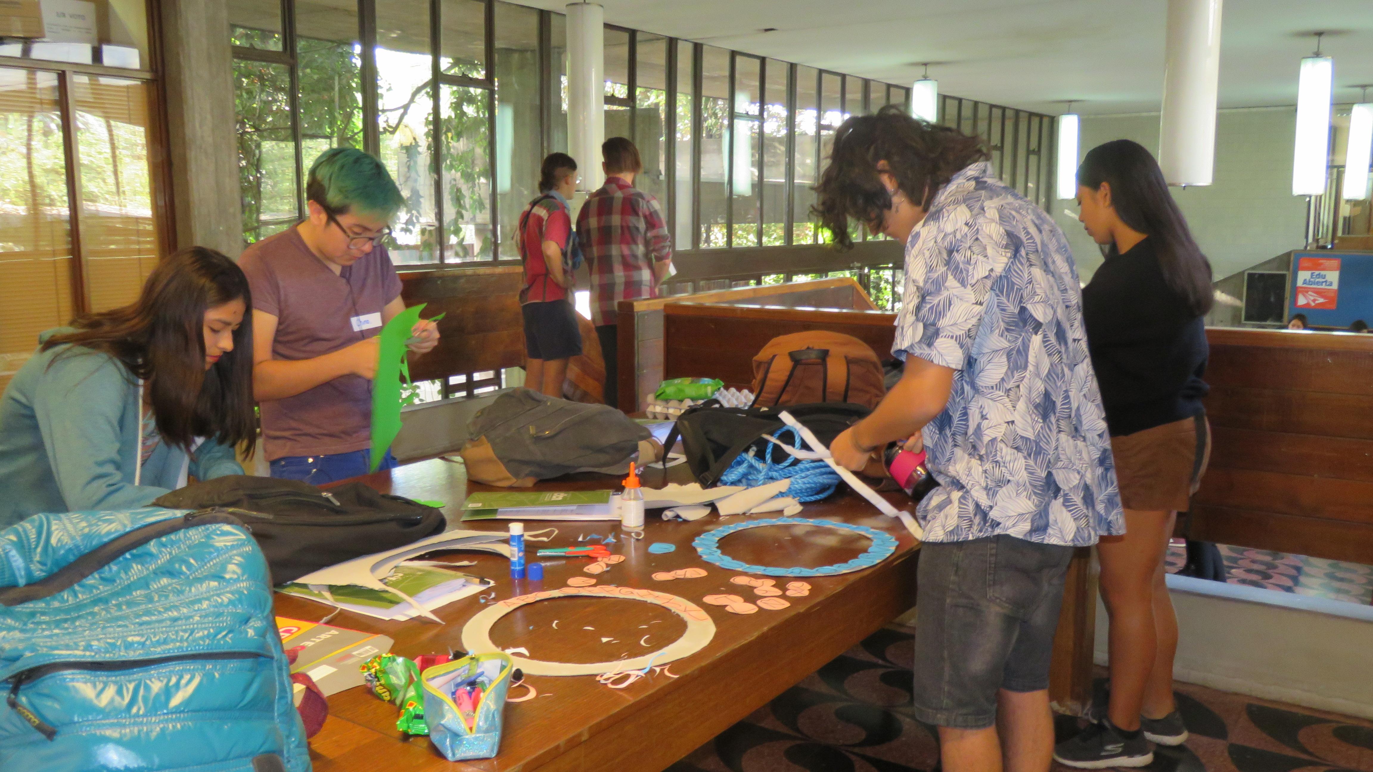 Estudiantes de años superiores d ela carrera realizaron diversas actividades recreativas y de integración para los nuevos alumnos. 