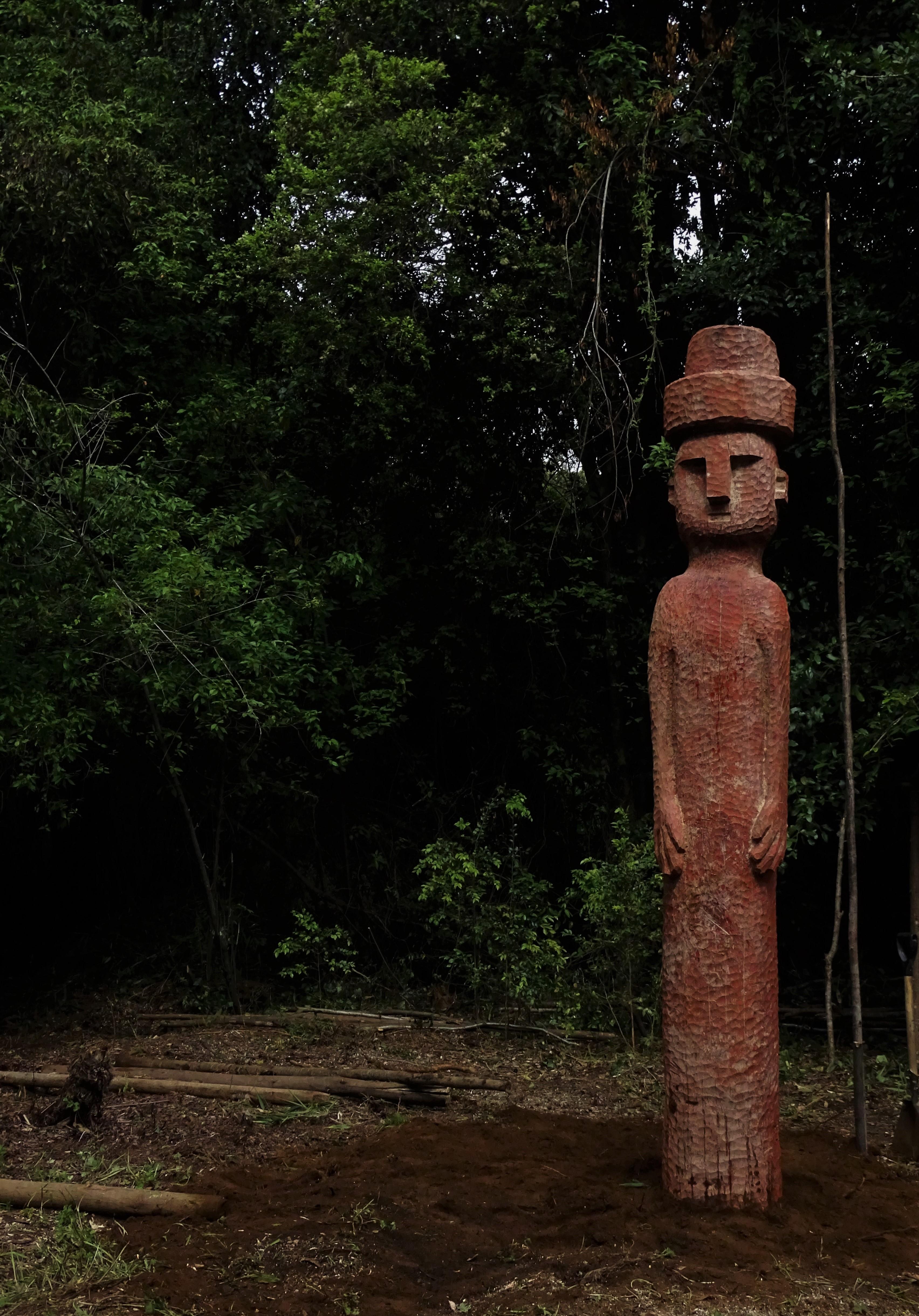 Chemamull hombre "Juan", en honor al cacique y lonko Juan Antonio Paillahueque de Frutillar.