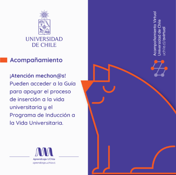 Si necesitas ayuda en tu proceso de aprendizaje, puedes acceder a las plataformas que la Universidad de Chile ha dispuesto para apoyarte.