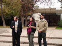 Los Directores de Extensión, Pedro Calandra Ciencias Agronómincas, Daniela Iragüén Veterinaria y Alejandro García Ciencias Forestales