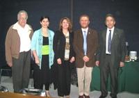 Prof. Edmundo Acevedo Fac.Cs. Agronómicas; Ximena Yañez, Admin. Campus Sur; Mónica Madariaga; Prof. Fernando Fredes, Vicedecano Fac.Cs. Veterinarias y Pecuarias y Prof. Javier González Decano CFCN.