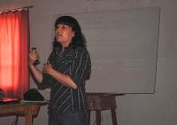 María Soledad Muñoz, estudiante del programa de doctorado y asistente del proyecto.