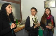 La Profesora Rosita Sherson les relató algunos aspectos de botánica, mostrándoles el proceso de conservación de muestras.