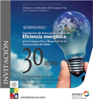 El día viernes 30 de agosto se realizará en Primer Seminario relacionado con la temática en Campus Sur.