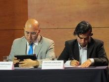 Israel Campusano en representación de Alfredo Sfeir y Cristián Jorquera, representante de Tomás Jocelyn-Holt