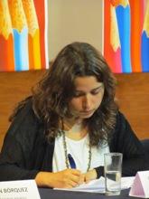 Carla Amtamann en representación del comando de Marcel Claude.