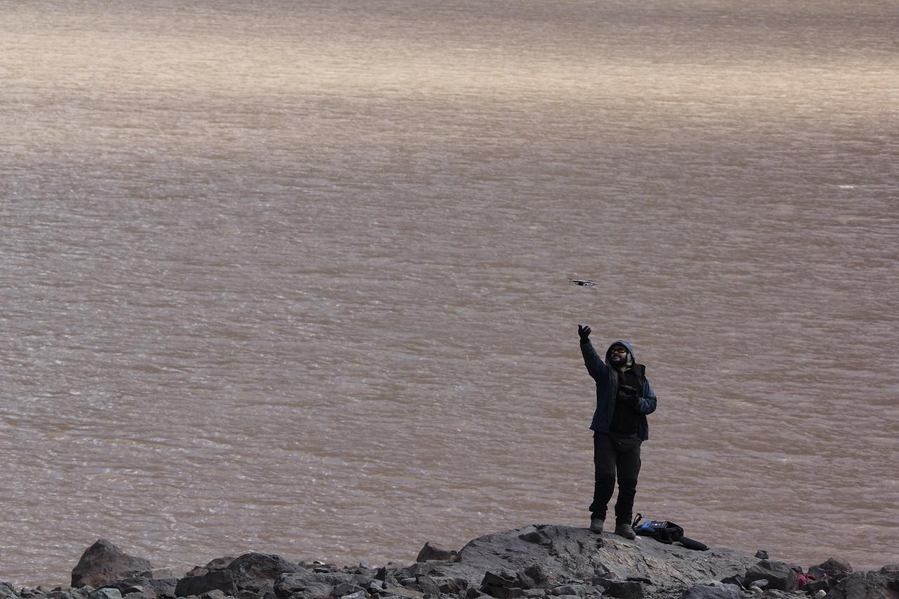 Dron para medir glaciares