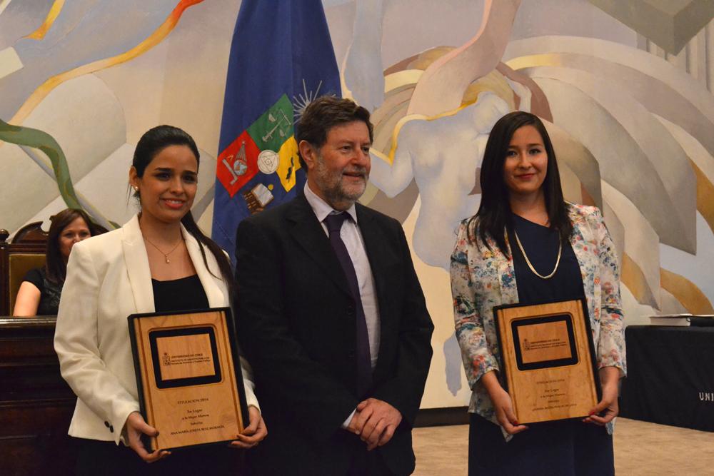 Las alumnas Javiera Ibacache y Ana María Ruiz compartieron el tercer puesto.