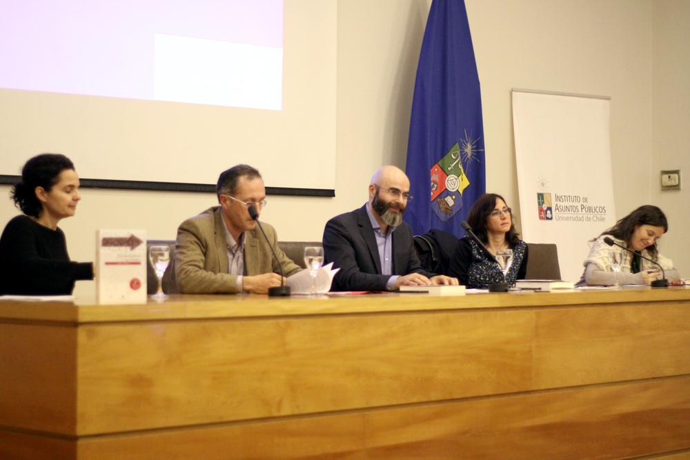 De izquierda a derecha, Emmanuelle Barozet, Íñigo Álvarez, Jaime Fierro, Claudia Heiss y Alejandra Arratia.