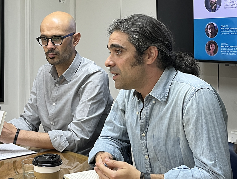 El autor, Martín Baña y el historiador y quien estuvo a cargo de comentar la publicación, prof. Diego Repenning. 