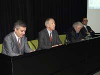 Los profesores Javier Couso, Carlos Huneeus, Tomás Moulián y Fernando Atria.