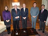 María Ignacia Matus, profesor Walter Sánchez, General Javier Urbina, Coronel Diego Jiménez y Coronel ® Juan Silva.