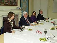Profesora Astrid Espaliat, profesor Walter Sánchez, María Ignacia Matus y General Javier Urbina.