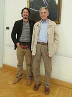 El tesista del IEI junto al primer Presidente del Parlamento croata, Zarko Domljan.