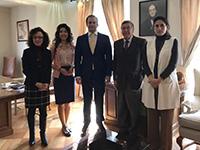 Los profesores María José Henríquez, Khilola Sh. Ulugova, Henry Sardaryan, José Morandé y Dorotea López.
