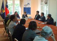 Rossana Fuentes Berain durante la mesa redonda