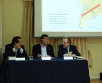 Prof. Jaime Baeza, Prof. José Morandé y Prof. Joaquín Fermandois.