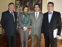 Prof. José Morandé, Prof. Astrid Espaliat. Gustavo Báez y Prof. Luis Riveros.