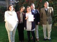 Prof. Dorotea López, Prof. Astrid Espaliat, Annika Glatz, Prof. Ricardo Gamboa y Prof. Miguel Angel López.