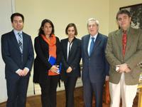   Patrick Hamann, Prof. Dorotea López, Prof. Astrid Espaliat, Prof. Alberto Van Klaveren y Prof. Miguel Angel López.