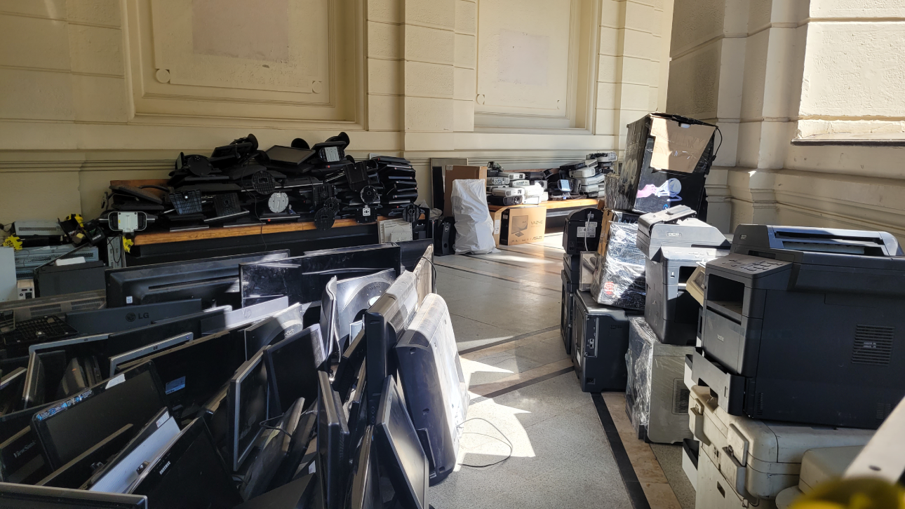 Residuos electrónicos acopiados en la Reciclatón+Reparatón eWaste 2024