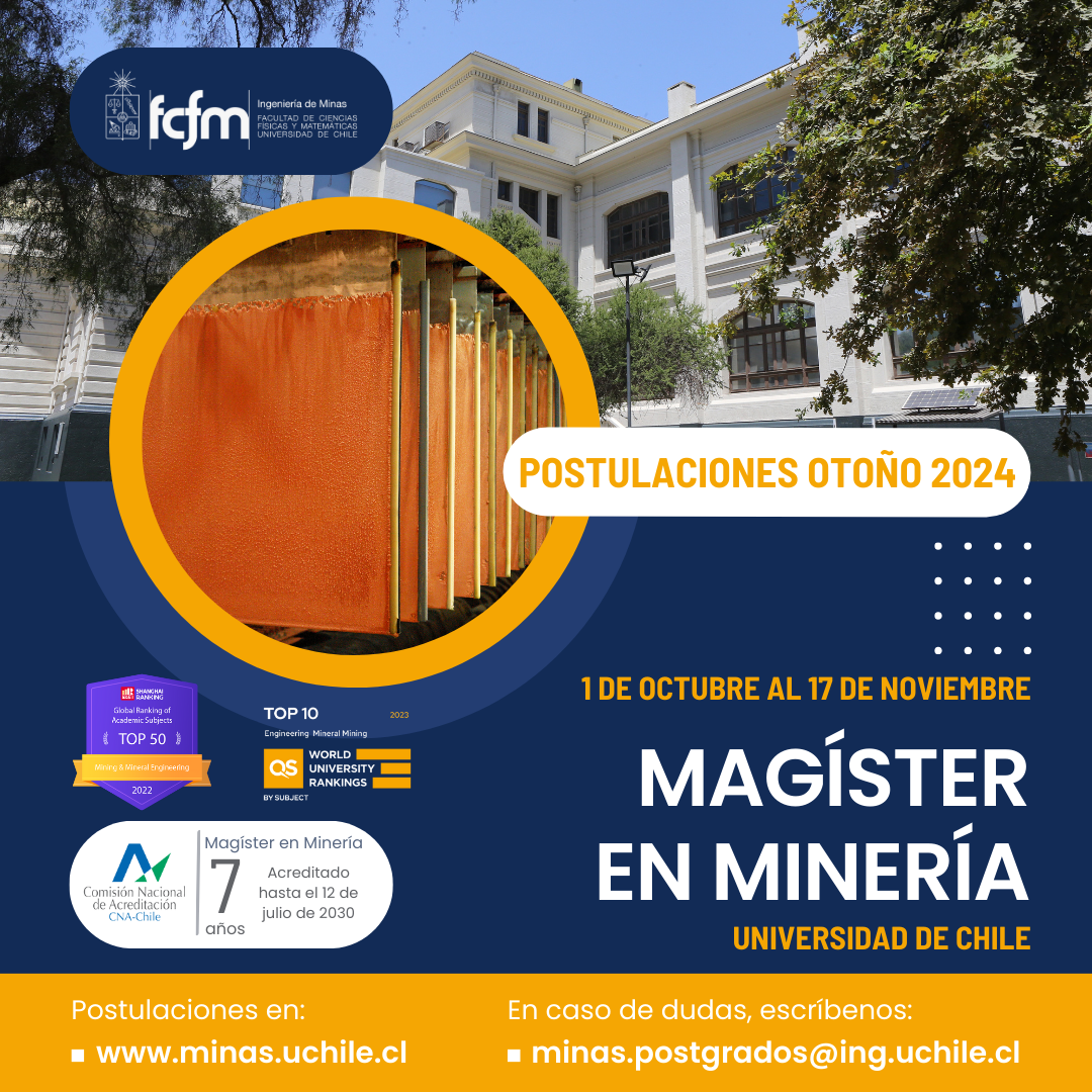 Magíster en Minería.