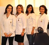 Dra. Andrea Maturana, Dra. Daniela  Adorno, Dra. Iris Espinoza, Dra. Ana Ortega, académicas de la Facultad de Odontología U. Chile