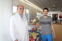 Patricio Sepúlveda, funcionario FOUCH y José Guerra, dirigente Centro Deportivo de Estudiantes de Odontología