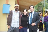 Alejandro Ramos (Taller de Muralismo), Daniela Rojas (Taller de Cerámica) y Director Patricio Rojas.