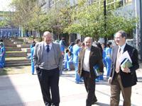 Dr. Allende, Dr. Wolff y Dr. Gutkind pudieron conocer la vida universitaria de nuestra unidad académica.