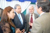 Senadores universitarios, de izq. a der., Dr. Marcela Alcota, Dr. Rául Morales y Prof. Juan Pablo Cárdenas 