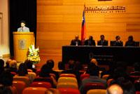 Dr. Yury Caltado, durante su alocución en la Ceremonia de Titulación de la generación 2010