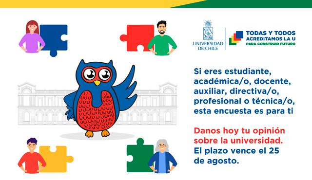 La encuesta estará disponible entre el 5 y el 25 de agosto para ser respondida por los tres estamentos de la comunidad universitaria, junto a egresadas, egresados y empleadores.