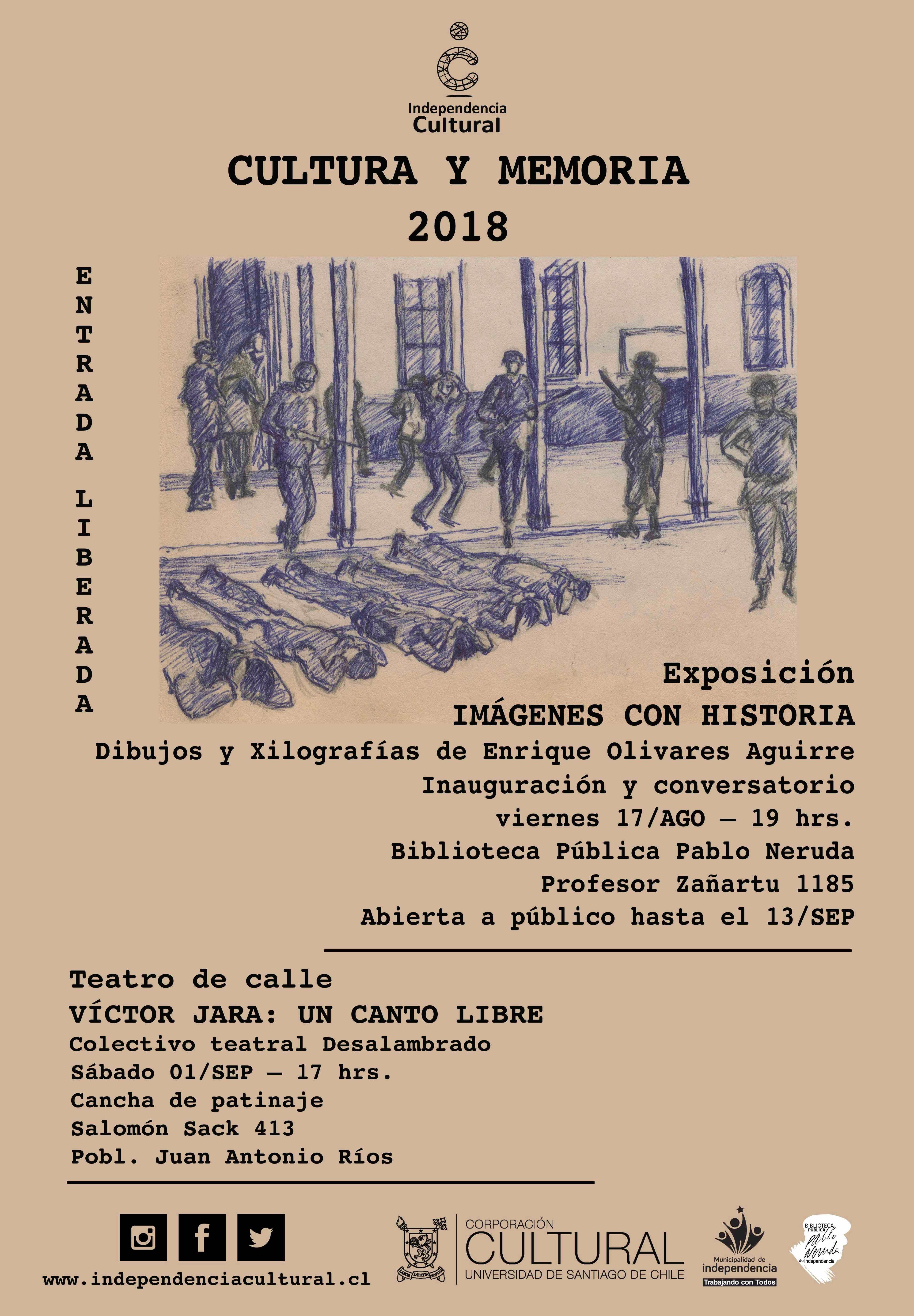 Muestra fotográfica Imágenes Con Historia: Dibujos y  Xilografías de Enrique Olivares Aguirre