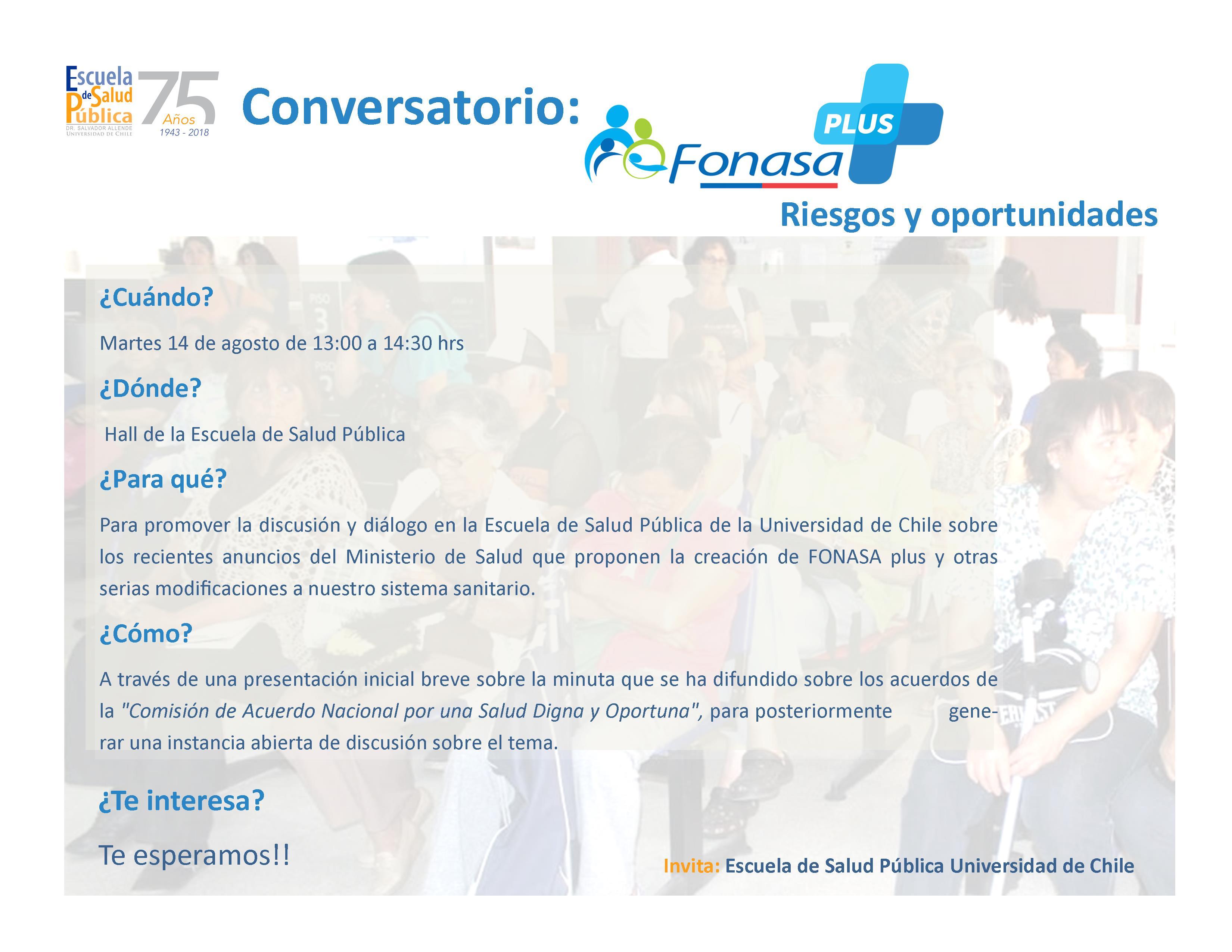Conversatorio FONASA Plus: "Riesgos y oportunidades" 