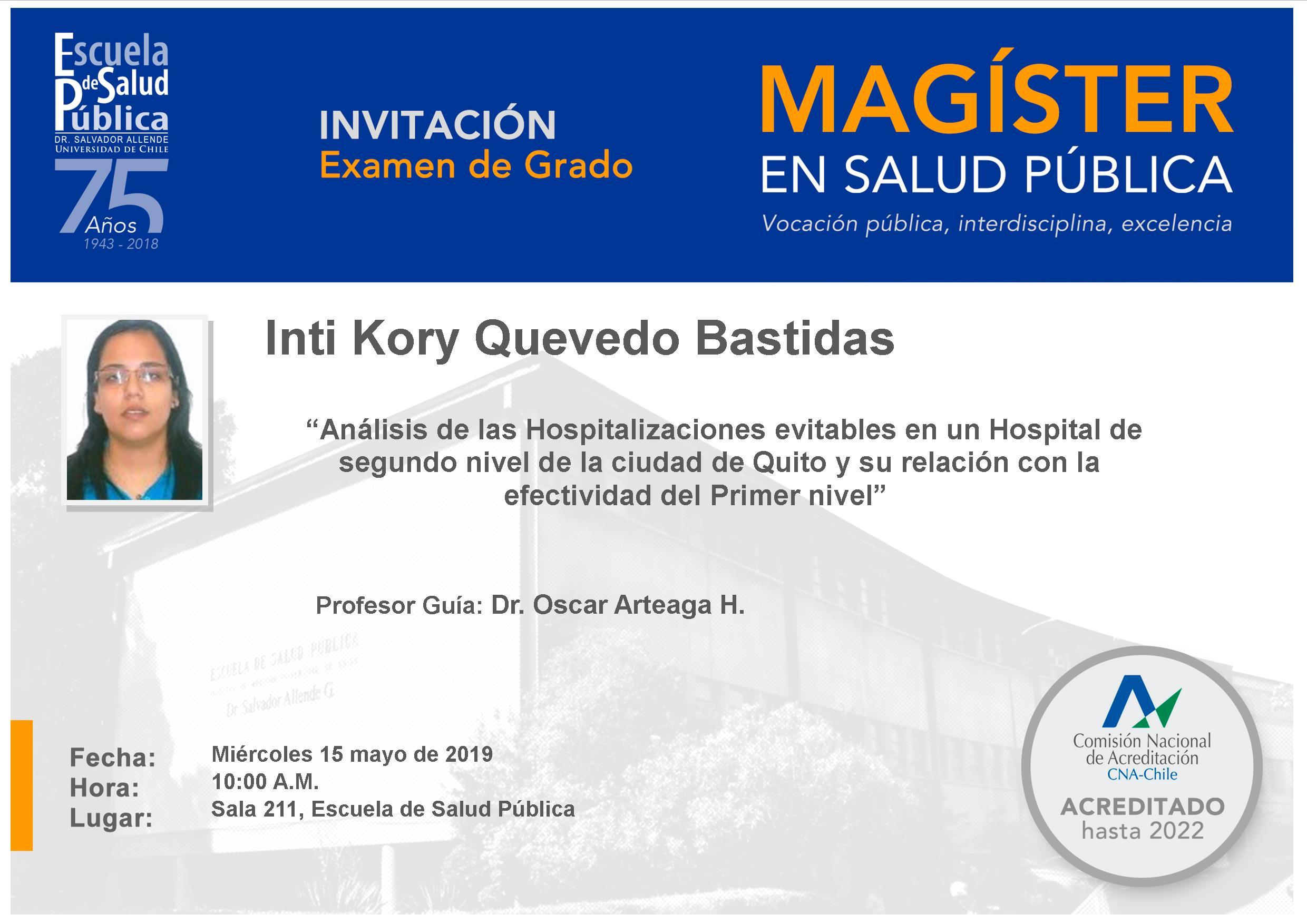 Examen de Grado Magíster en Salud Pública