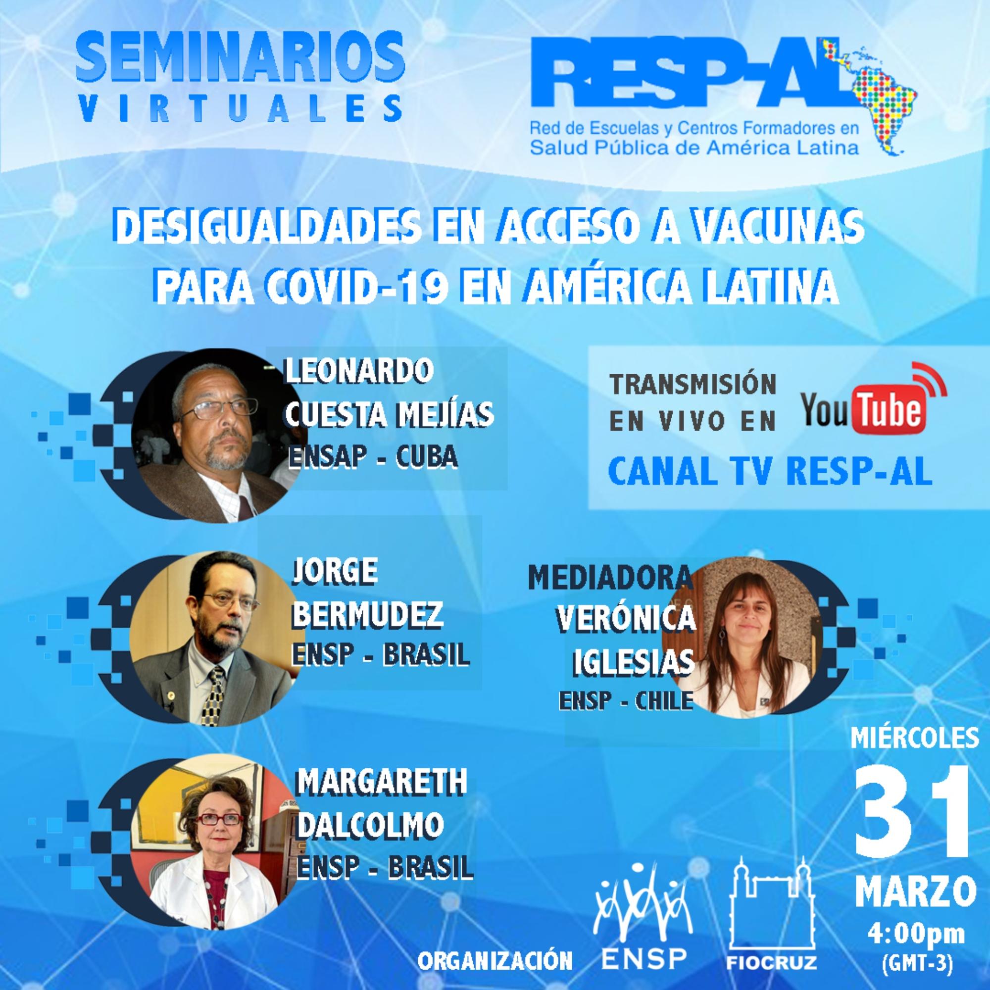 Seminario Desigualdades en acceso a vacunas para COVID-19 en América Latina