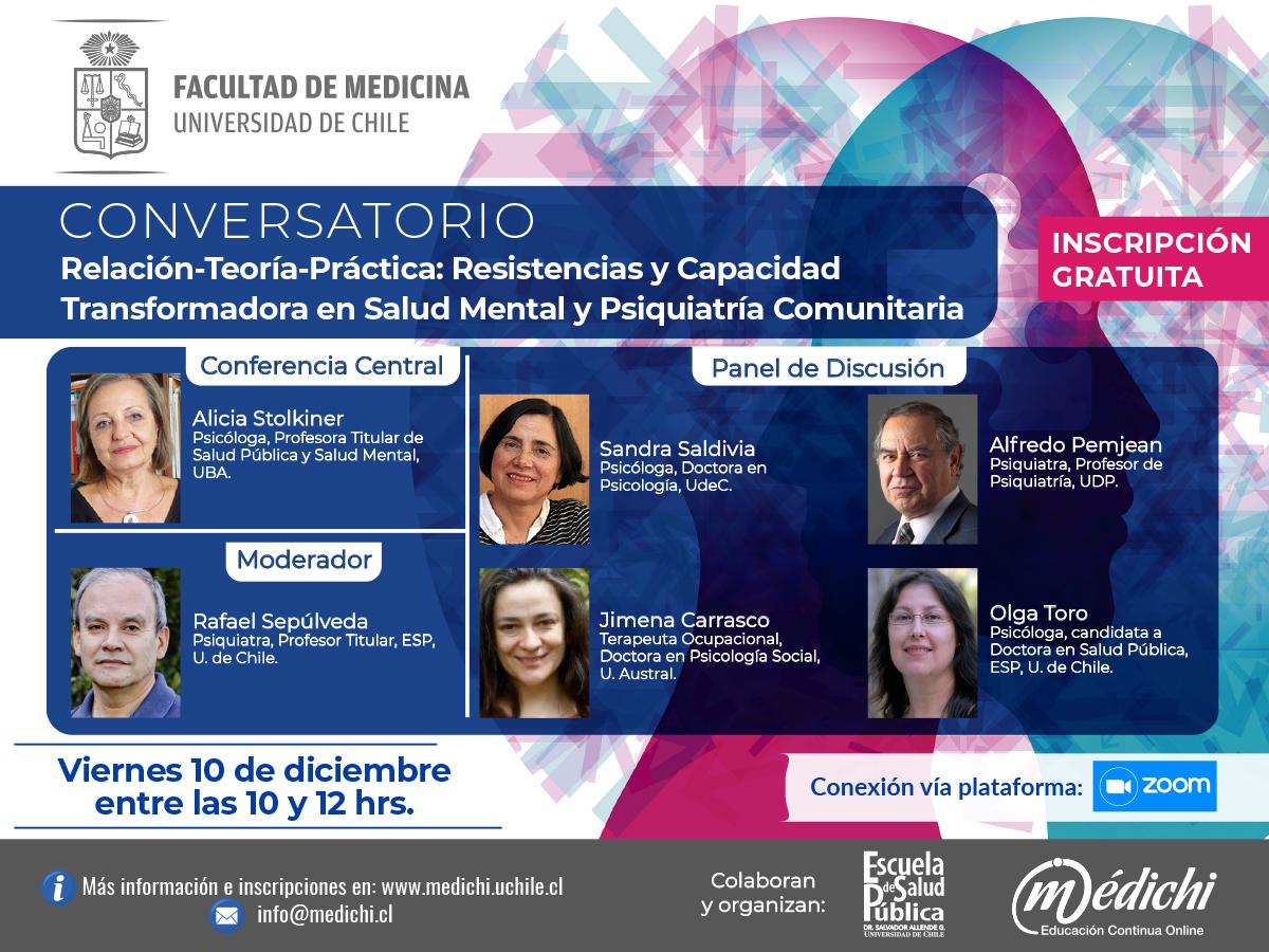 CONVERSATORIO Relación teoría-práctica:  resistencias  y capacidad transformadora en salud mental y psiquiatría comunitaria. 