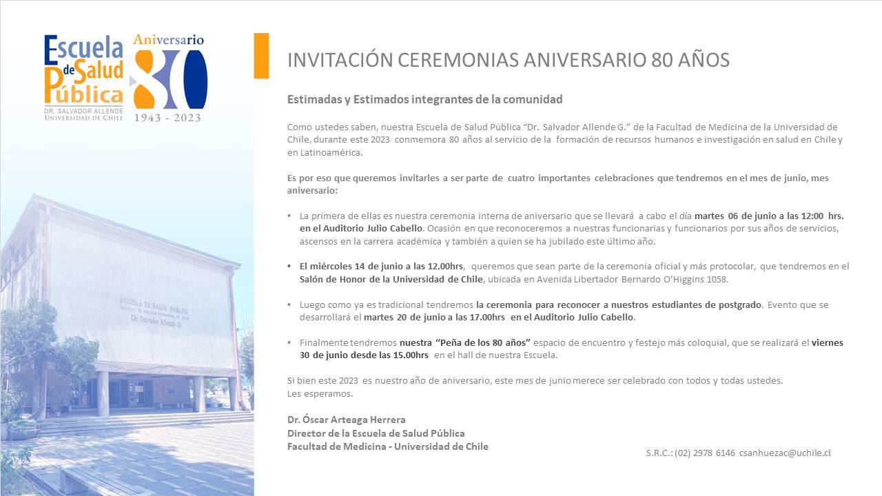 Invitación Reconocimiento por años de servicio en la ESP   